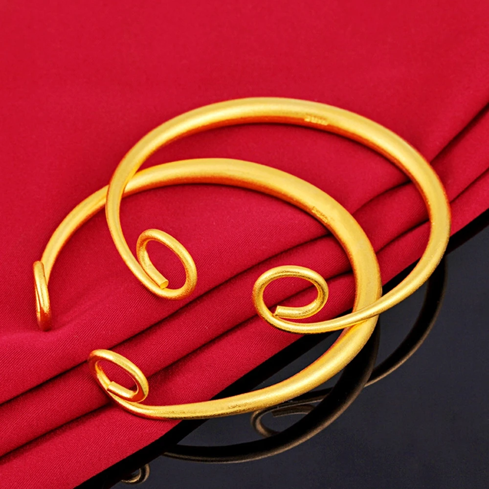 2 шт. Гладкий Простой стиль Женский Мужской Браслет-манжета пара ювелирных