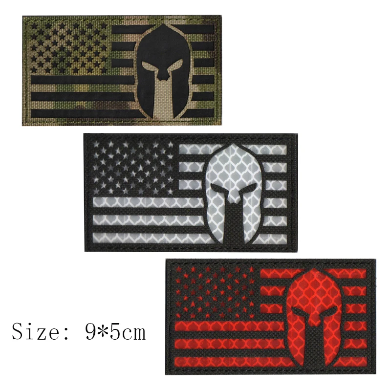 3D вышитый светоотражающий военный веер тактический американский стиль