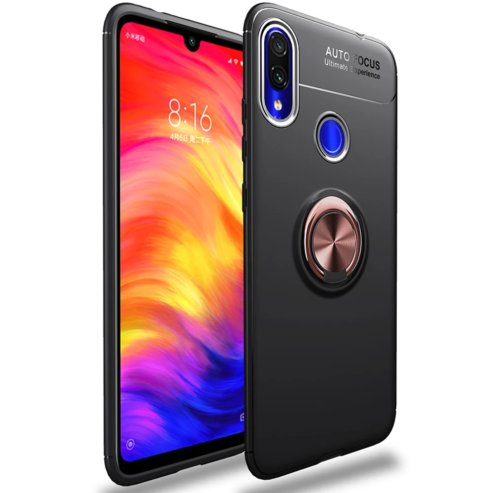 Для samsung Galaxy M10 M20 M30 A10 A20 A30 A40 A50 A70 чехол Note 10 Pro металлическое магнитное кольцо держатель мягкий силиконовый роскошный чехол - Цвет: Rose Gold