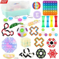 2021 fidget toys stress set stretchy strings gift pack adults children squishy sensory antistress relief figet toys stickers