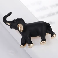 little enamel black elephant brooches men and women suits collar brooch pins scarf buckle