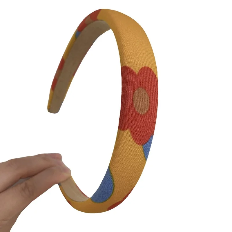 

LOVOACC INS Fashion Candy Color Flower Headband for Women 2021 Summer Cute Rainbow Floral Wide Brimmed Hair Band Accessories