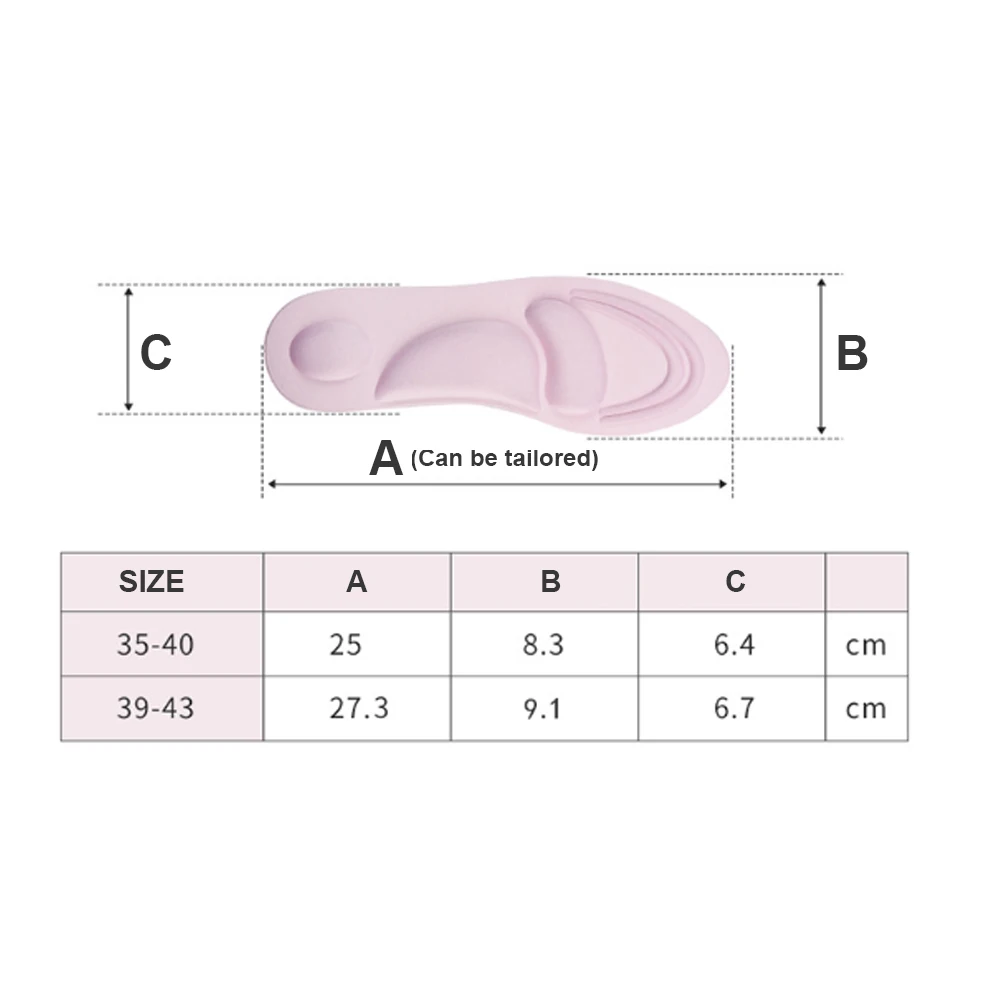 Стельки из пены с эффектом памяти удобные черные ортопедические стельки для