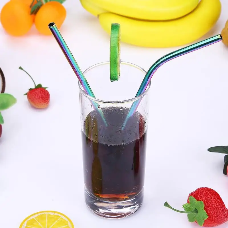 5 шт. пузырь Чай 304 Нержавеющая сталь Многоразовые питьевой набор соломинок