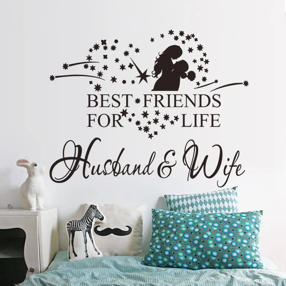 Новинка 2020 Лидер продаж Переводные картинки с надписью Best Friends for Life муж и жена