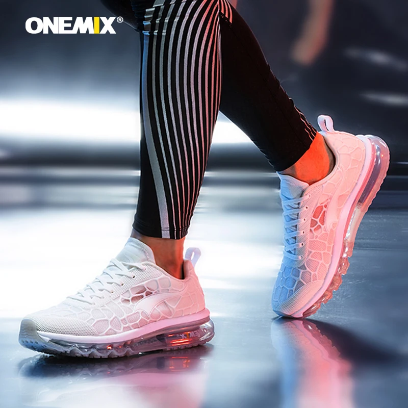 Onemix Air Cushion/Мужская обувь для бега женщин Белая Спортивная занятий спортом на