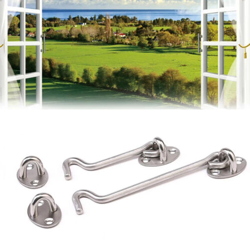 Нержавеющая сталь гаражная кабина крюк шкаф сарая декоративные 2 пары окна