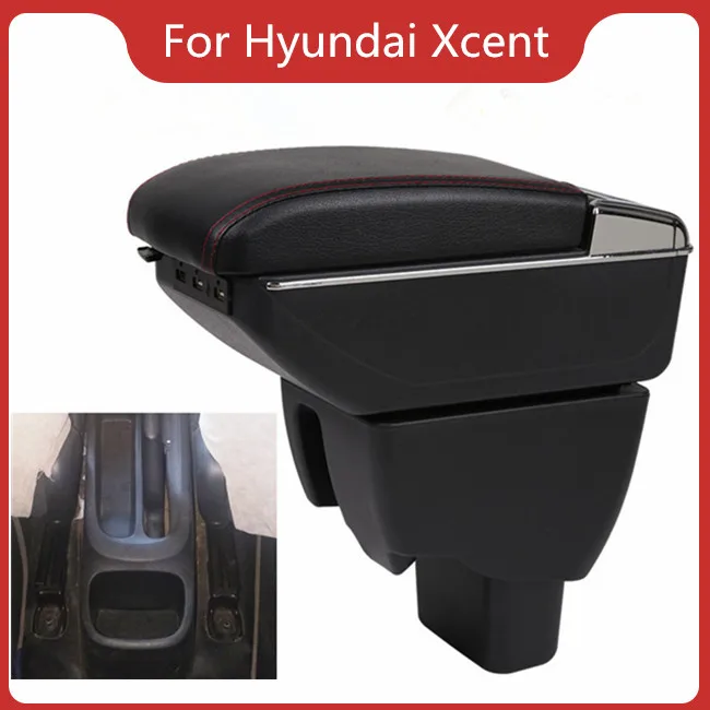 

CAR ARMREST FOR HYUNDAI XCENT Car Accessories Console Box Center Arm Rest With Cup Holder Ashtray Storage Box