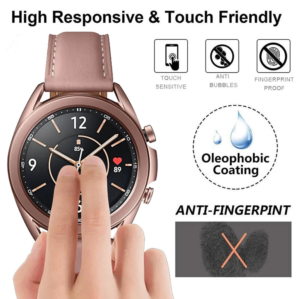 Защитная пленка из закаленного стекла для samsung Galaxy Watch 3 45 мм 41 мм|Смарт-аксессуары|