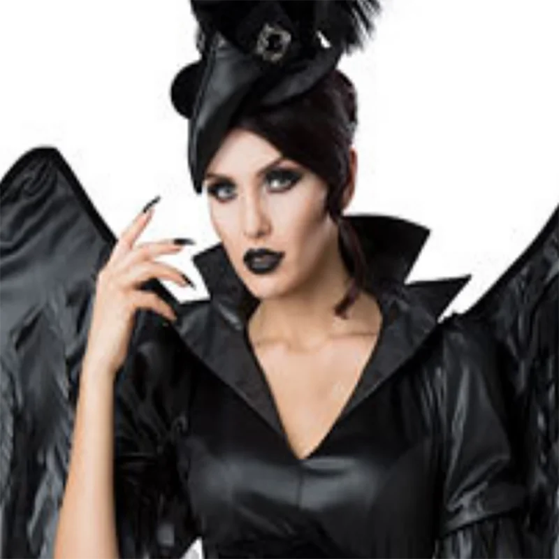 Новинка 2019 костюм для косплея Хэллоуина ролевых игр девушек Черный ангел