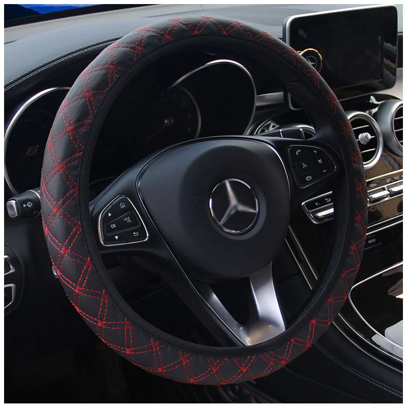 DIY плюшевый чехол рулевого колеса автомобиля Черный Серый Бежевый Коричневый желтый, ступицы рулевого колеса, меховая крышка колеса YS5008