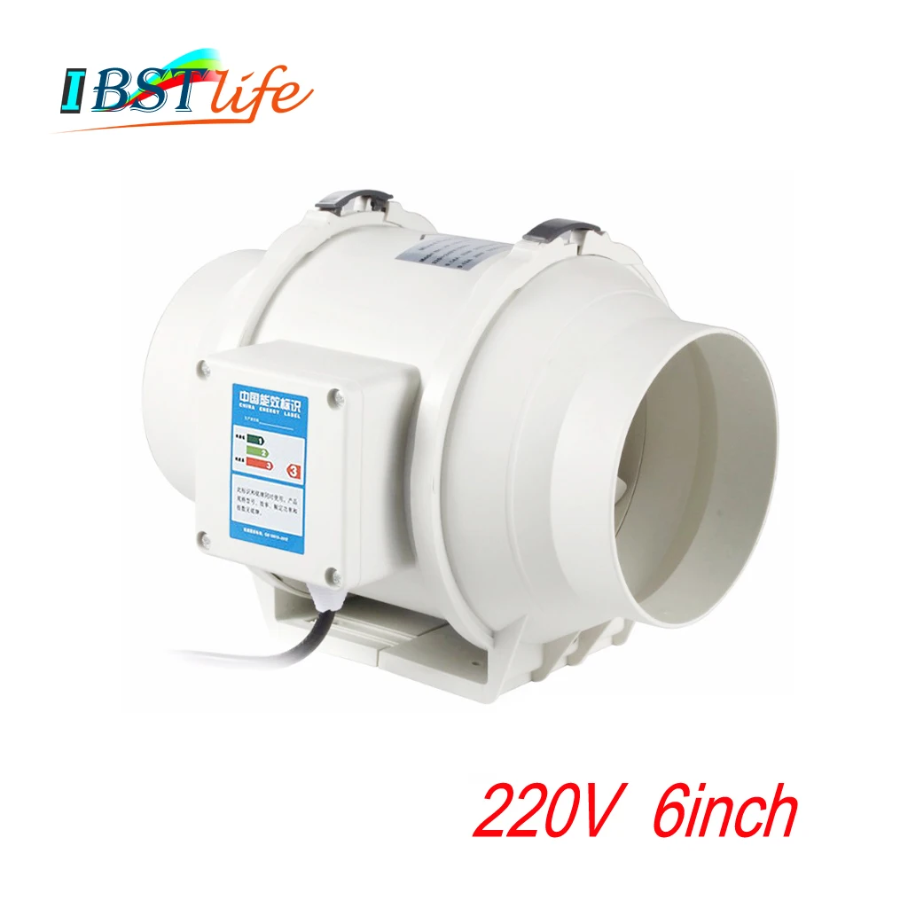 

220V 6 inch Silent Wall Extractor Exhaust Duct Ventilation Fan Air Blower Window Ventilator Vent Kitchen Bathrooms Bedroom Home