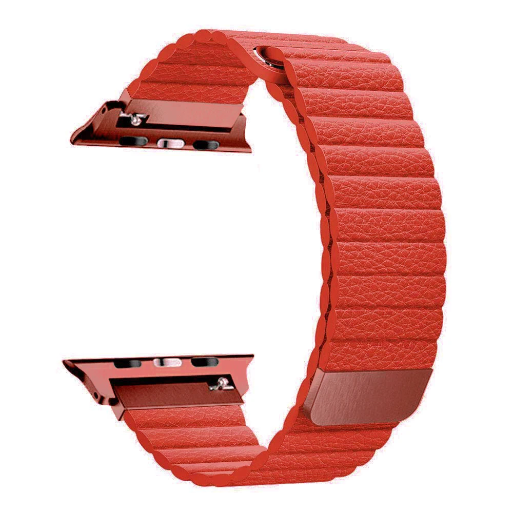 Спортивная петля Tschick для Apple Watch, кожаный ремешок с сильным магнитным замком, сменный ремешок для iWatch серии 4/3/2/1