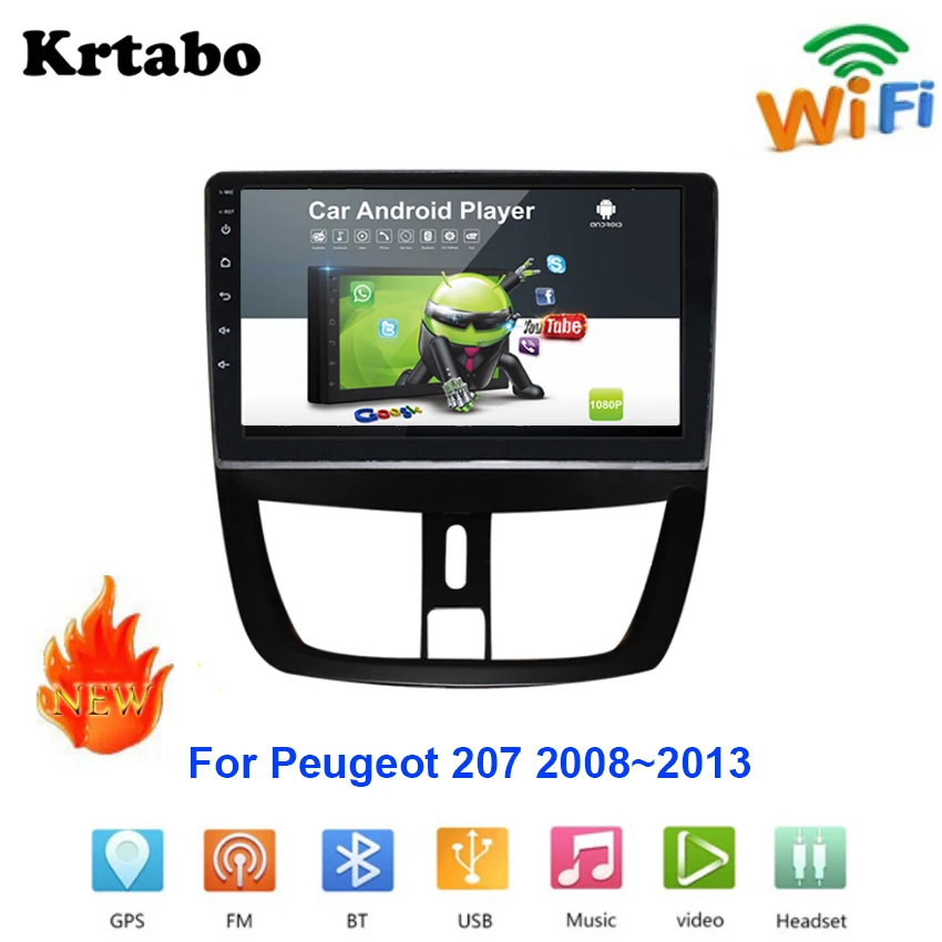Автомобильный радиоприемник Android мультимедийный плеер для Peugeot 207 2008 ~ 2013