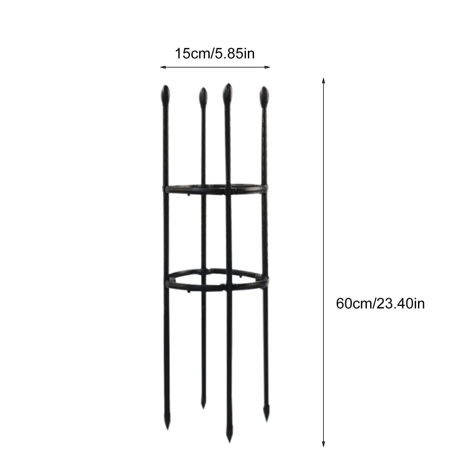 

8mm Gardening Planting Black And White Corrugated Plastic Coated Steel Tube Vine Rose European Month Climbing Vine Plant Simple