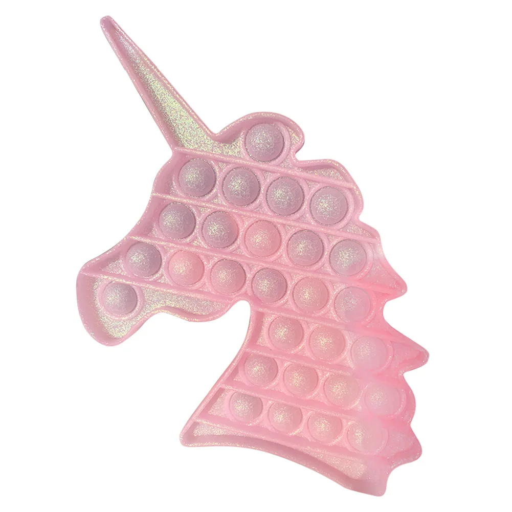 Brillante cuerno caballo Fidget juguete de empuje de burbuja juguetes anti estr&eacute;s adultos de los ni&ntilde;os sensorial juguete para aliviar el autismo env&iacute;o gratis-3