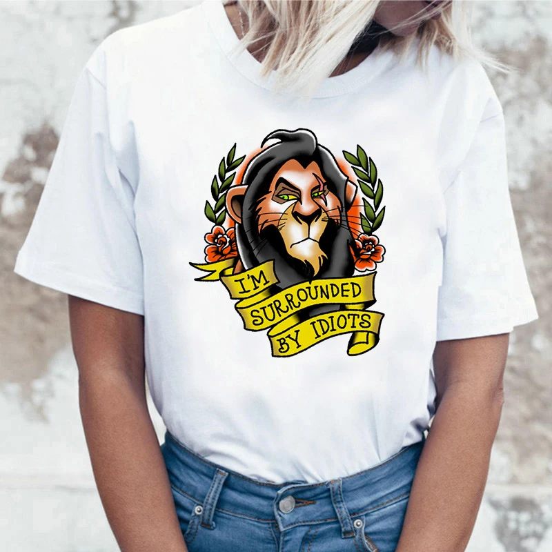 3106 Забавная рубашка хакуна матата Женская Harajuku Ullzang The Lion King кавайная футболка Femme летняя футболка Модный Топ Футболка женская футболка - Цвет: 3106