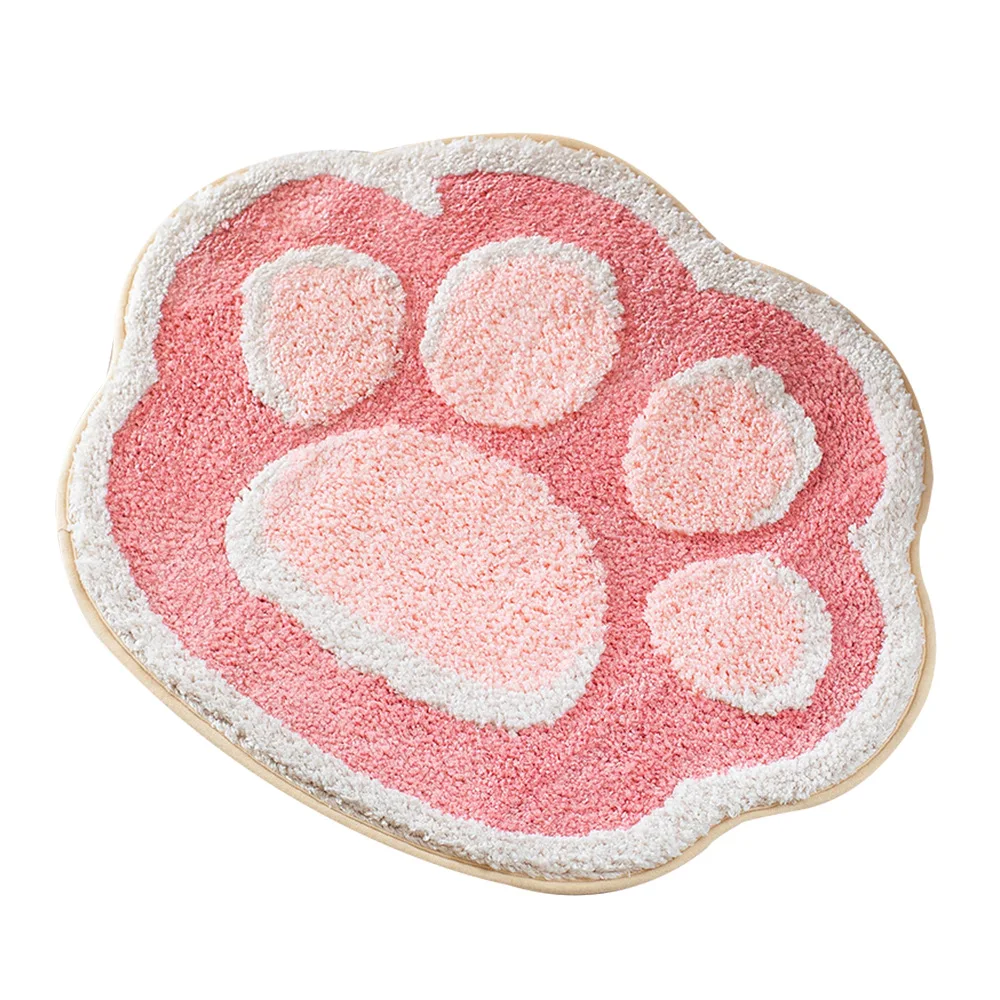 Cartoon Cat Claw Flocking Carpet Floor Household Toilet Doorway Bathroom Anti-slip Water Absorbing Mat | Дом и сад