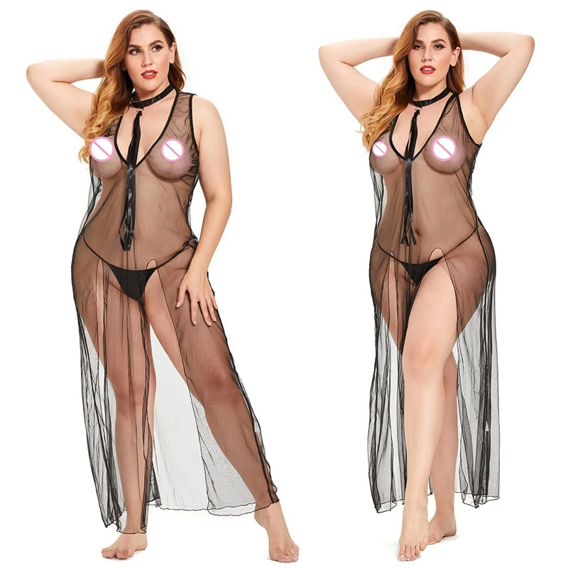 

Ночные рубашки для секса 18 кружевная женская пижама большого размера Сексуальная горячая эротическая Пижама большого размера искусственн...