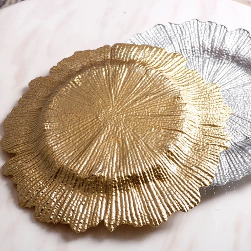 Цветок формы стекла подносы для хранения свадебных банкетов блюдца закусок