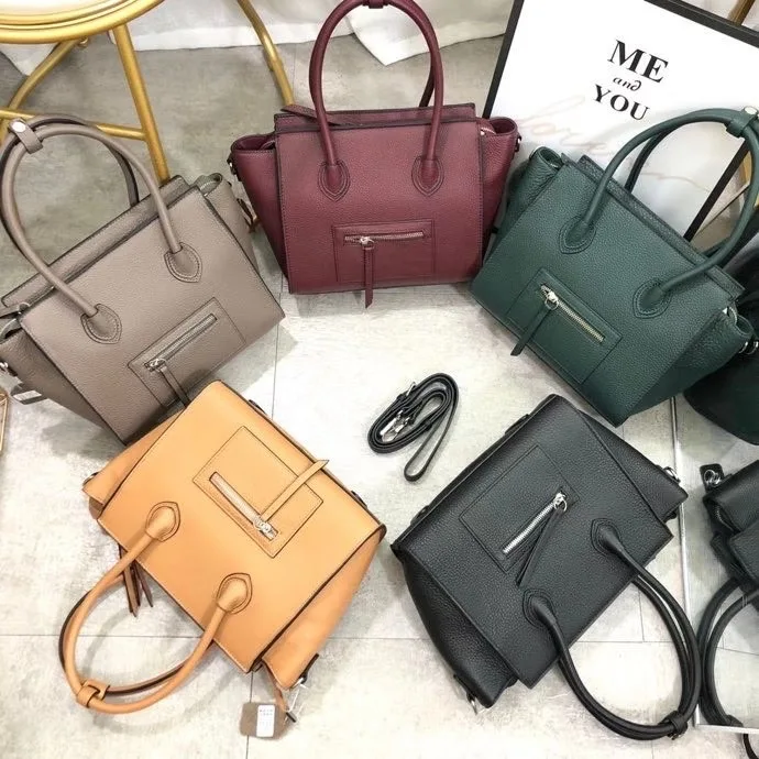 

free shipping 2020 the new style fashion and nice genuine cow leather women handbag one shoulder bag crossbody bag 25cm 5color