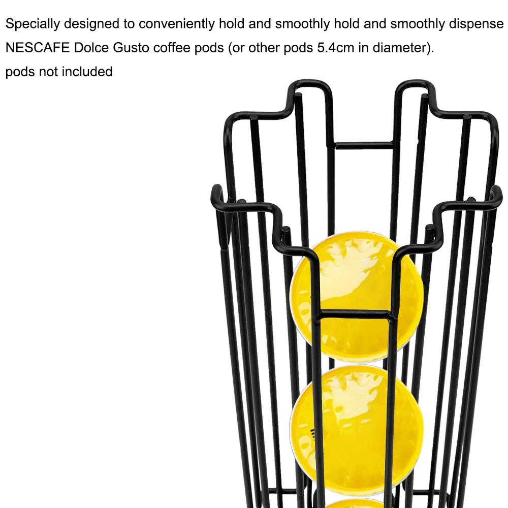 Металлический держатель для кофейных капсул 24 чашки железная Хромированная