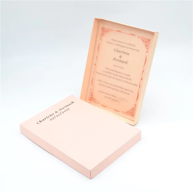 fuzzy peach pearl 10 шт. перламутровая бумага высокого качества Лазерная резка персонализированные пригласительные коробки - Цвет: fuzzy peach pearl