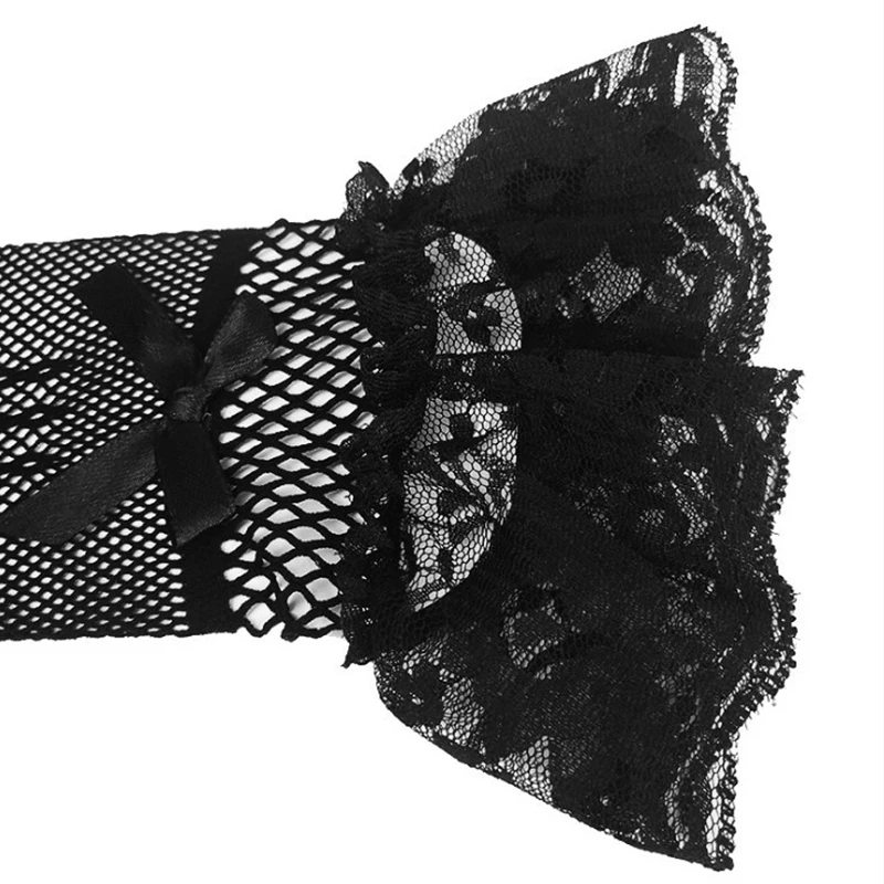 

Sexy Gloves For Women Evening Party Prom Driving Costume Print Lace Gloves Pretty Mesh Bride Gloves