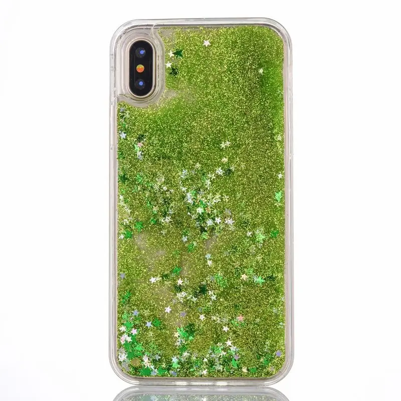 Green Star Блестящий Жидкий чехол для телефона huawei P8 P9 P10 P20 P30 Plus Lite Pro для mate 8 9 10 20 30 Lite Pro Чехол Love Star милый чехол s - Цвет: Green Star