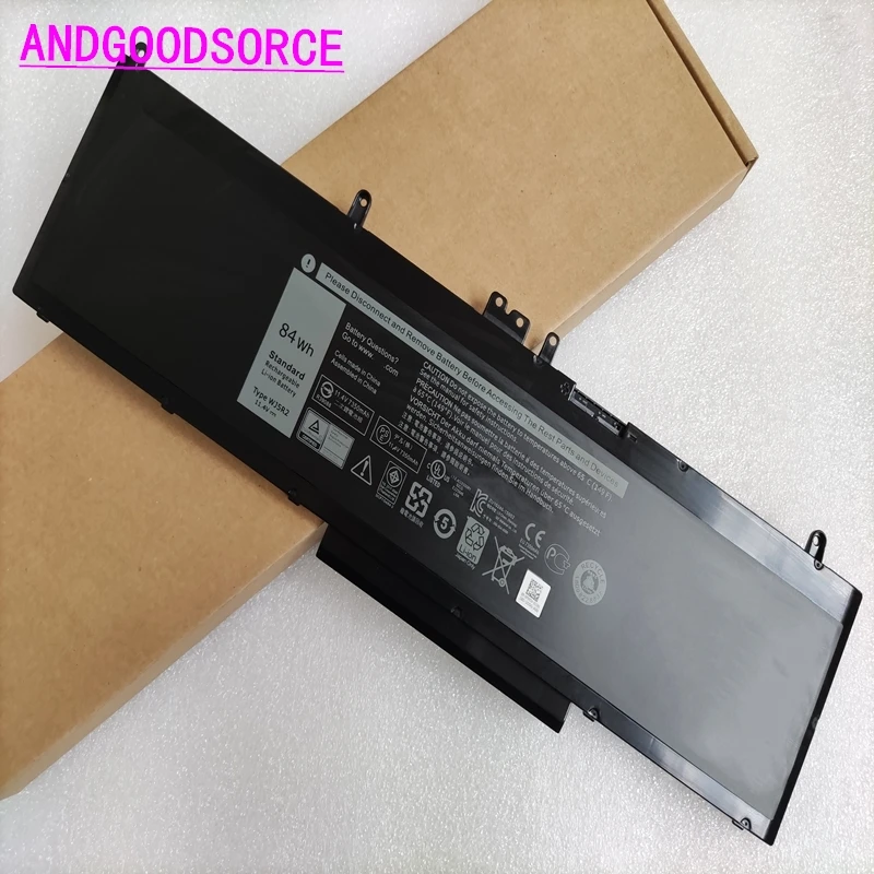 

Новый оригинальный аккумулятор WJ5R2 0WJ5R2 G9G1H 04F5YV 0G9G1H для ноутбука 11,4 в 84 Втч для Dell Precision 3510 M3510 Latitude 5570 E5570 4F5YV