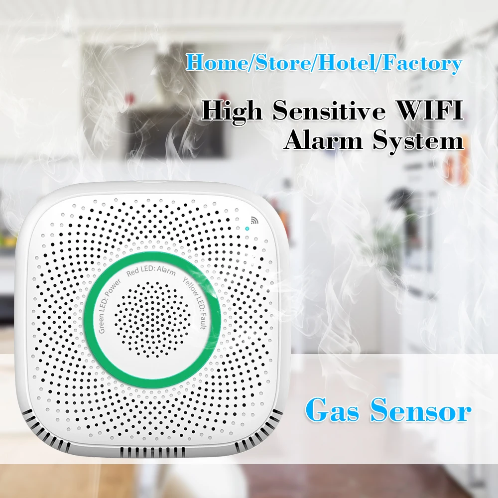Wifi голосовой датчик утечки газа детектор умный дом домашний Автомобиль