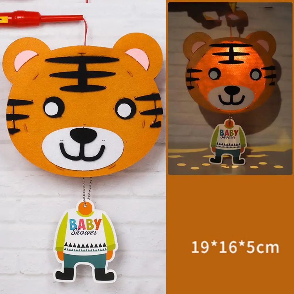 

RCtown Kids Handmade Cartoon Luminous Animals Lantern Diy Portable Puzzle Toy Handcrafts for Birthday Party