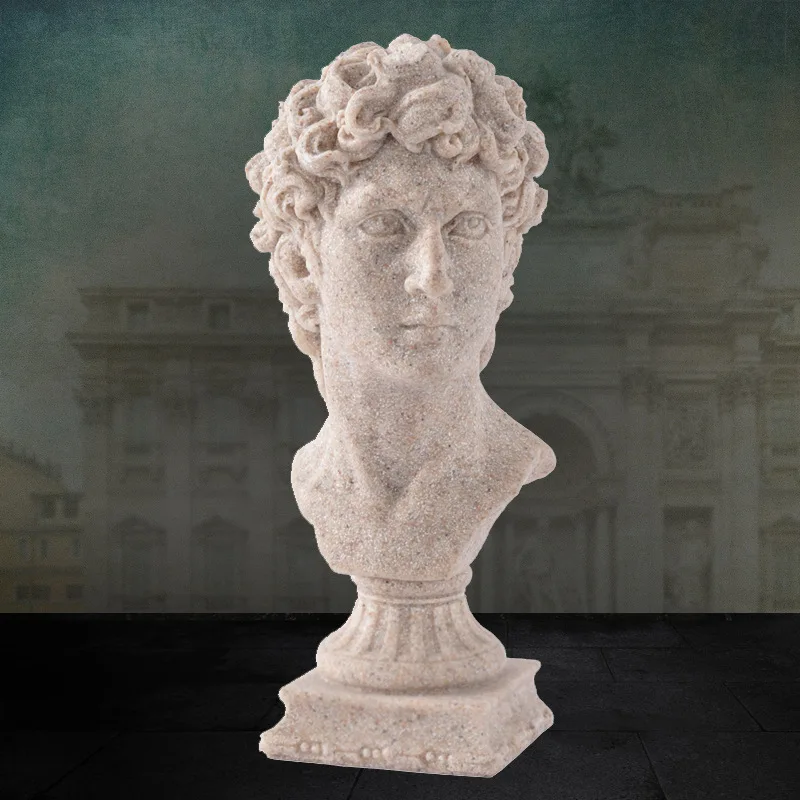 Скандинавский портрет Давида из натурального песчаника статуя бюста скульптура