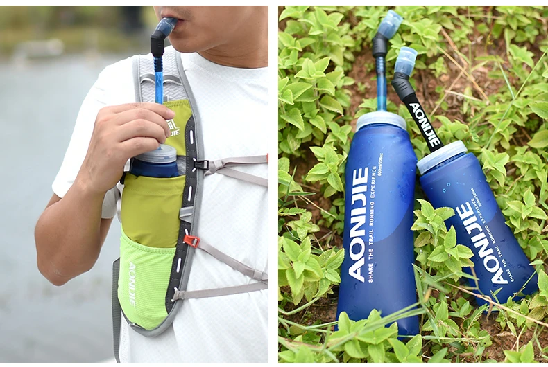 AONIJIE Спортивная BPA Складная мягкая фляжка, сумка для воды, бутылка для воды, чашка, чайник, гидратационный пакет, резервуар для воды