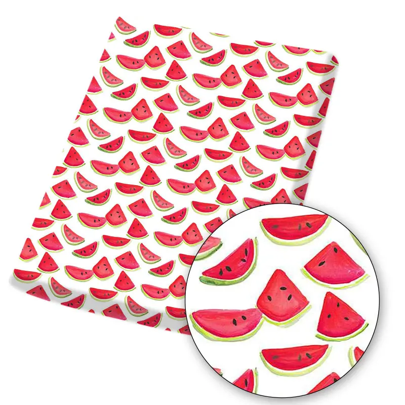 

Polyester Cotton Fabric By The Yard Summer Fruit Print Cloth for Sewing DIY Mask Crafts Material Quilting Patchwork 45*145cm/pc
