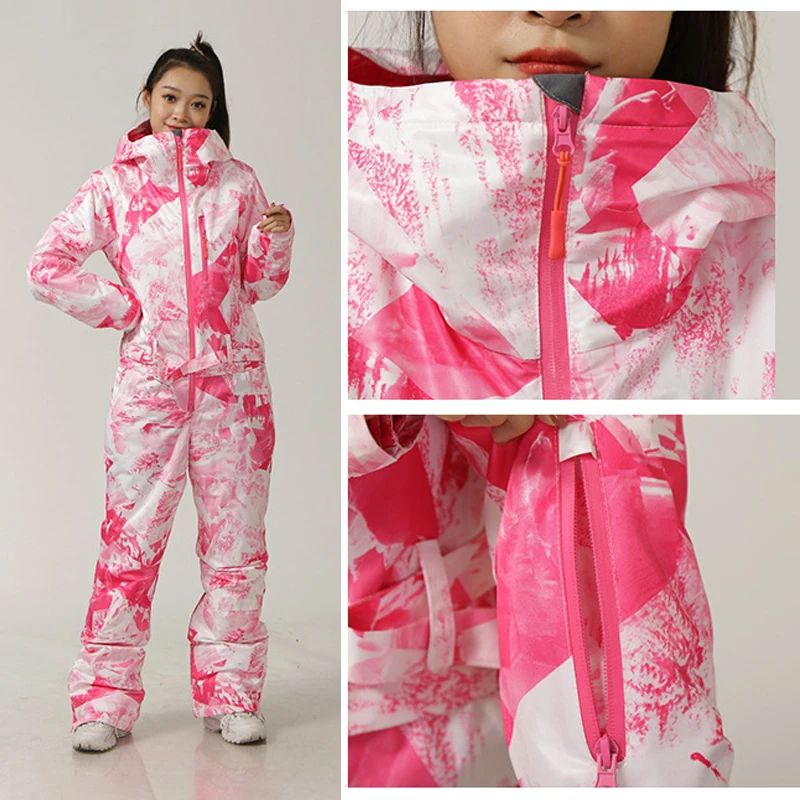 Зимний Лыжный комбинезон 2021 Женский Водонепроницаемый с капюшоном женский