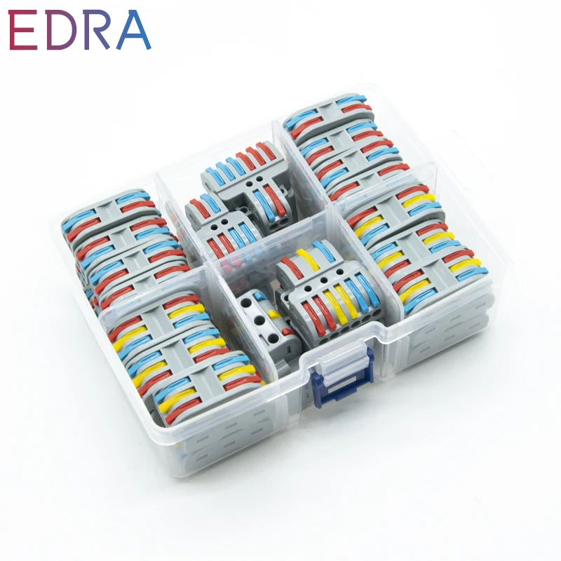 

Быстроразъемный соединитель для проводов в разных упаковках, 52 шт., универсальные быстроразъемные соединители для проводов, электрическая ...