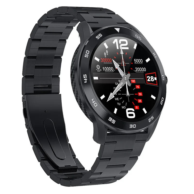 Black-Steel strap CHKEPZ Ip68 Водонепроницаемые спортивные Смарт-часы для мужчин и женщин с измерением крови, трекер сердечного ритма, фитнес, bluetooth, часы с ECG для android, huawei, Xiaomi, ios, телефон, многофункциональные умные часы для поддержания здорового образа жизни - Цвет: Black-Steel strap