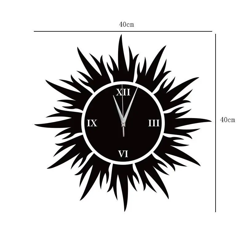 Модные солнечные часы рамка настенные с зеркальной поверхностью наклейки для