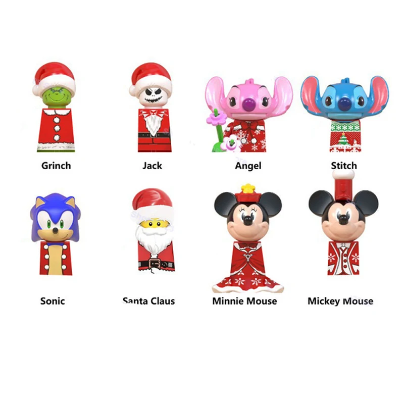 

Disney Blocks Animals Action Figures Building Blocks Mickey Minnie Mouse Donald Duck Bricks Assemble DIY Toys For Girls Gifts