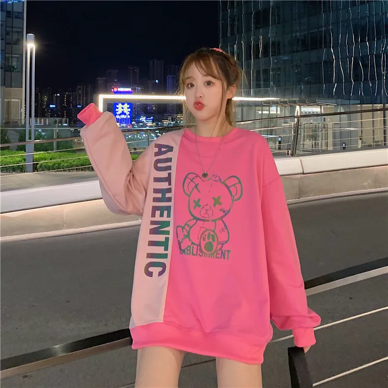 

Sweatshirt Autumn Women's New Oversize Loose Causal Sweet And Fresh Cartoon Pullover Hooide shirt