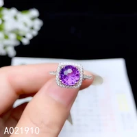 kjjeaxcmy boutique jewelry 925 sterling silver inlaid amethyst gemstone ladies ring fashion