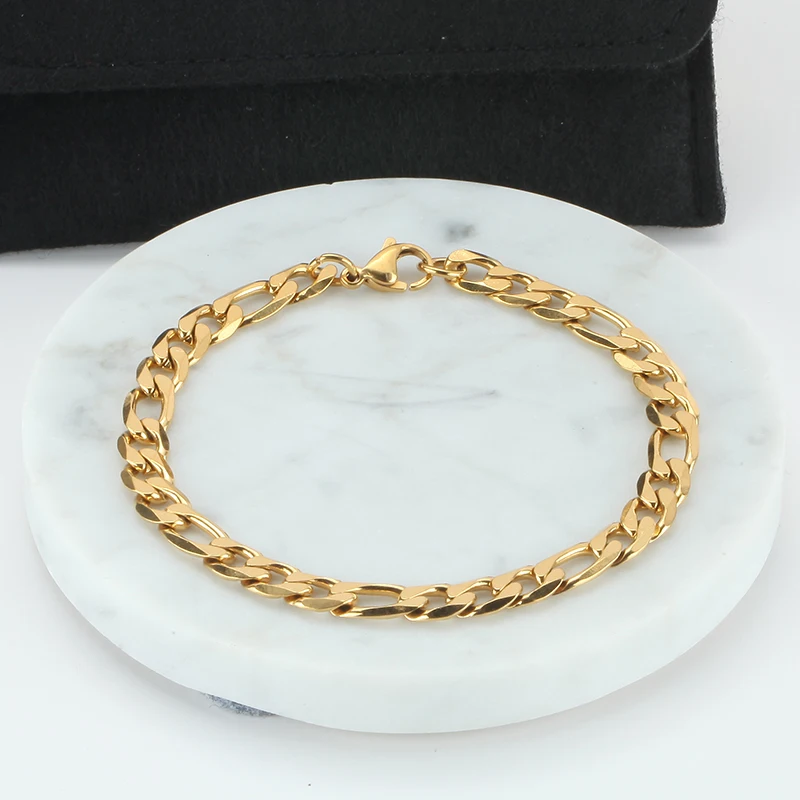 

gold bracelet 316L Stainless steel bracelet chain twist bracelet Do not fade Men jewelry Titanium Stainless steel bracelet charm