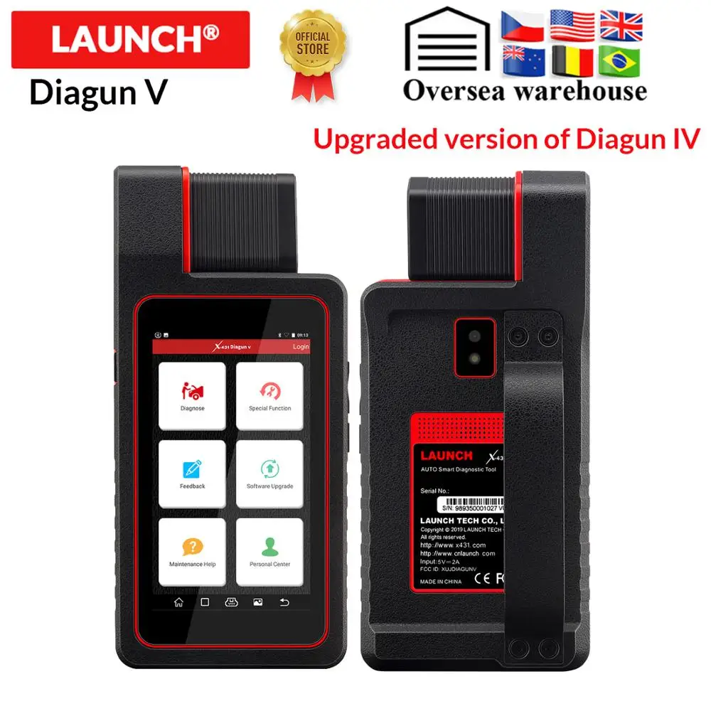 LAUNCH X431 Diagun V bluetooth wifi Автомобильная полная система диагностики obd2 считыватель