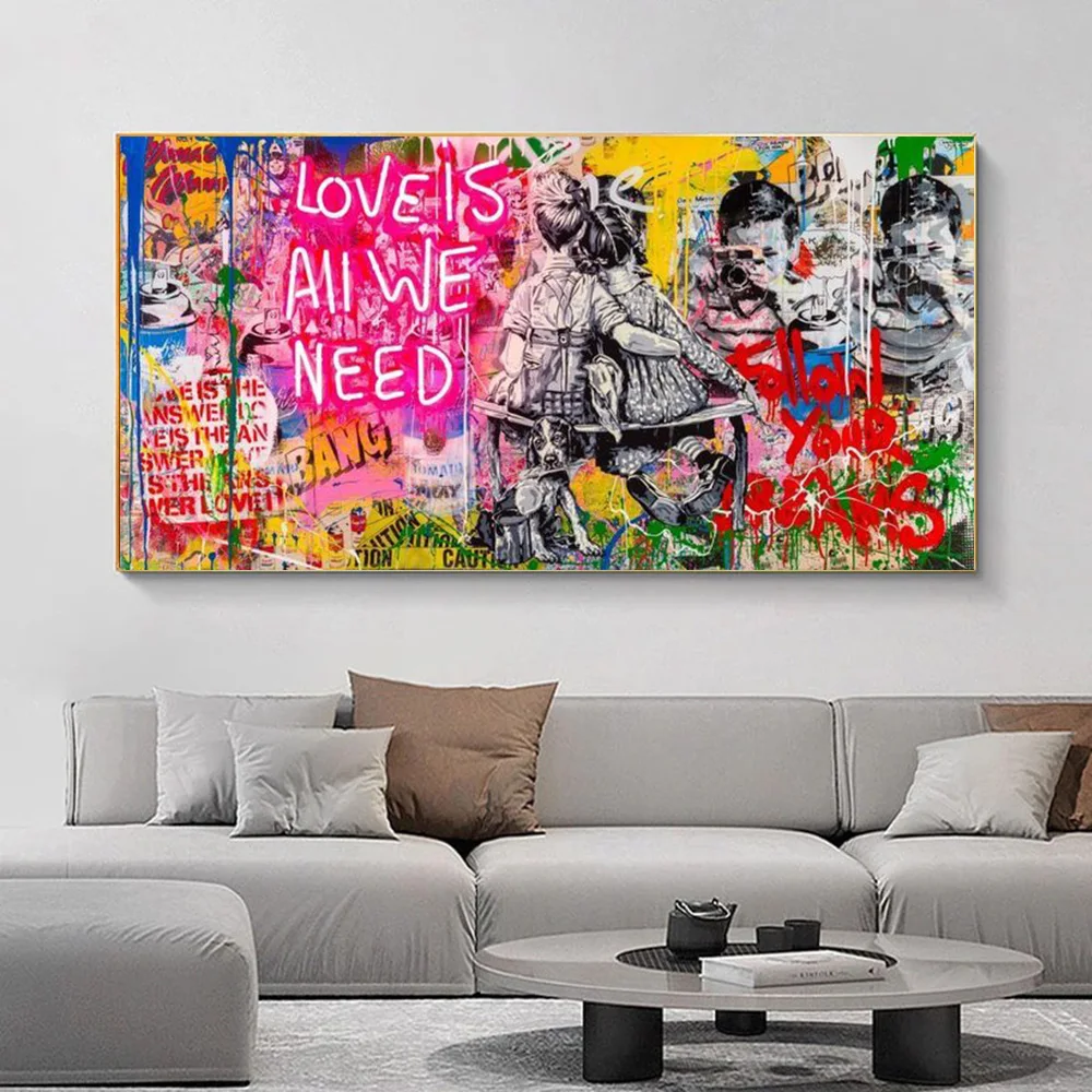 

Graffiti Art Artwork Modern Street Wall Pictures Banksy Paintings On The Wall Canvas Posters And Print For Home Decor No Frame