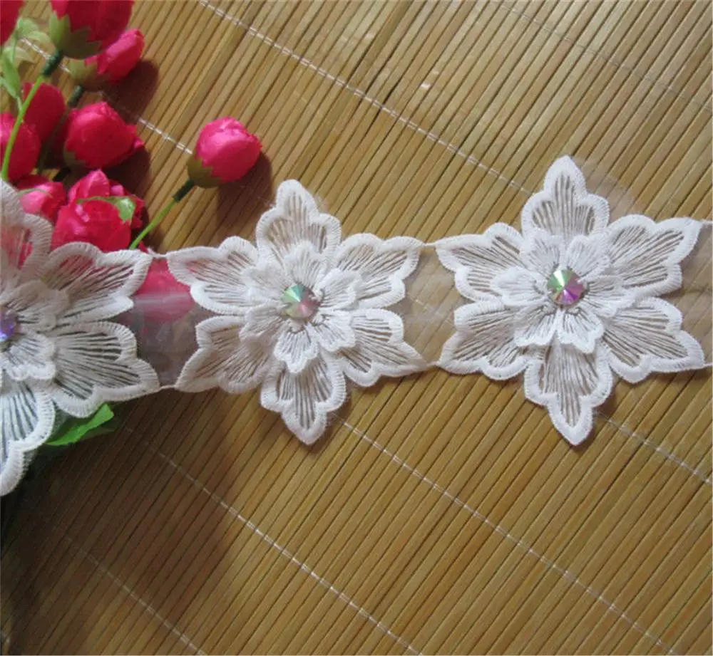 Винтажное кружевное вязаное крючком платье для невесты с цветочной вышивкой