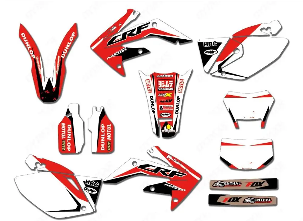 04 12 CRF250X Набор стикеров для мотоцикла Honda CRF 250X 2004 2012 2005 2006 2007 2008|Наклейки и стикеры|