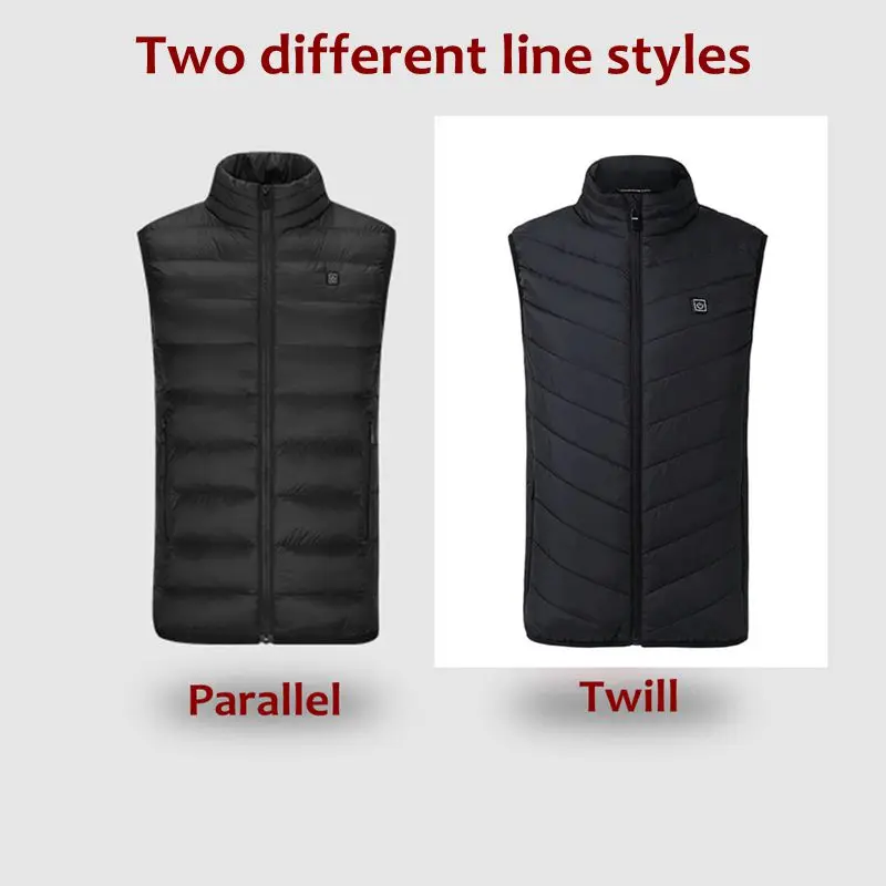 

2021 Men Outdoor USB Infrared Heating Vest Jacket Men Winter Electric Thermal Clothing Waistcoat For Sports Hiking Oversized 5XL