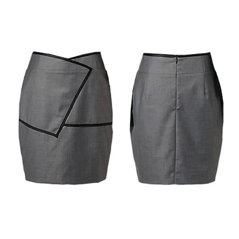 Mozuleva 2020 Весенняя черная офисная блузка с v-образным вырезом мини-облегающая