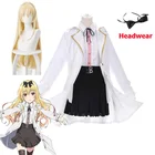 Костюм для косплея аниме Yue, Женский костюм для косплея арифурета из самых сильных в мире, пальто, юбка, рубашка, парик